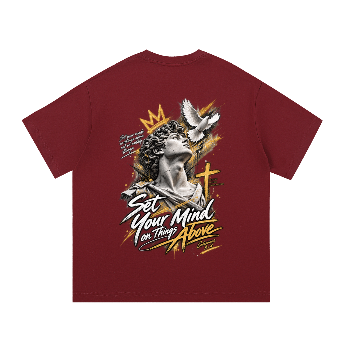 HISWAY Set Your Mind on Things Above Christian T-shirt inspired by Colossians 3:2 - product image 5