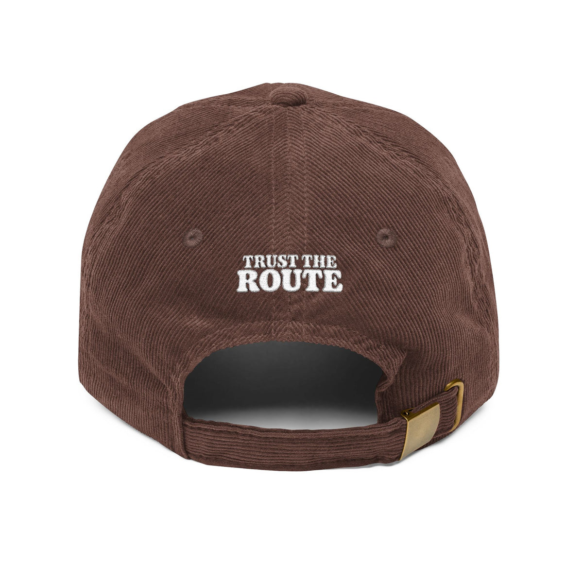 Walk By Faith Embroidered Corduroy Cap - Vintage Inspirational Hat (Trust the Route)