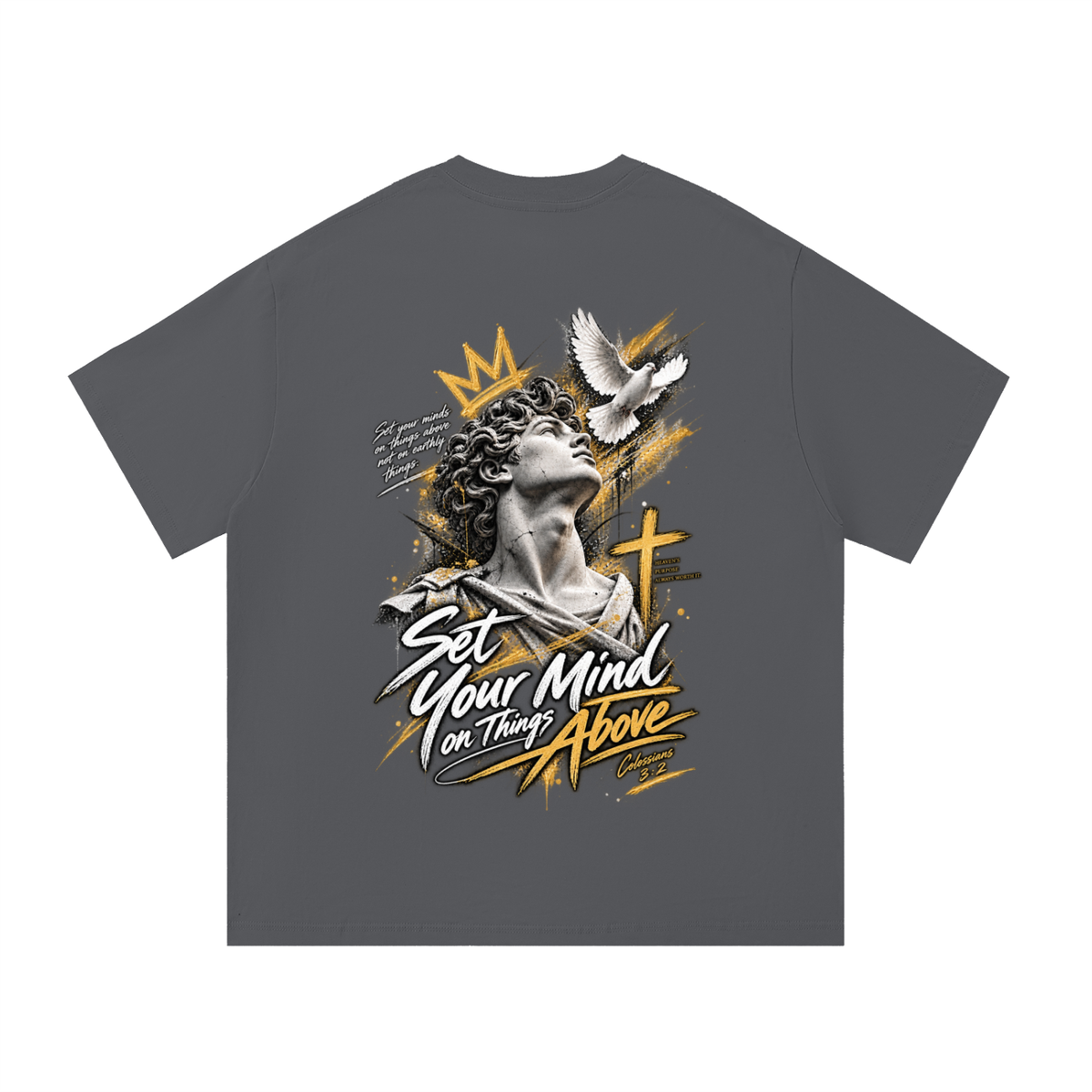 HISWAY Set Your Mind on Things Above Christian T-shirt inspired by Colossians 3:2 - product image 3