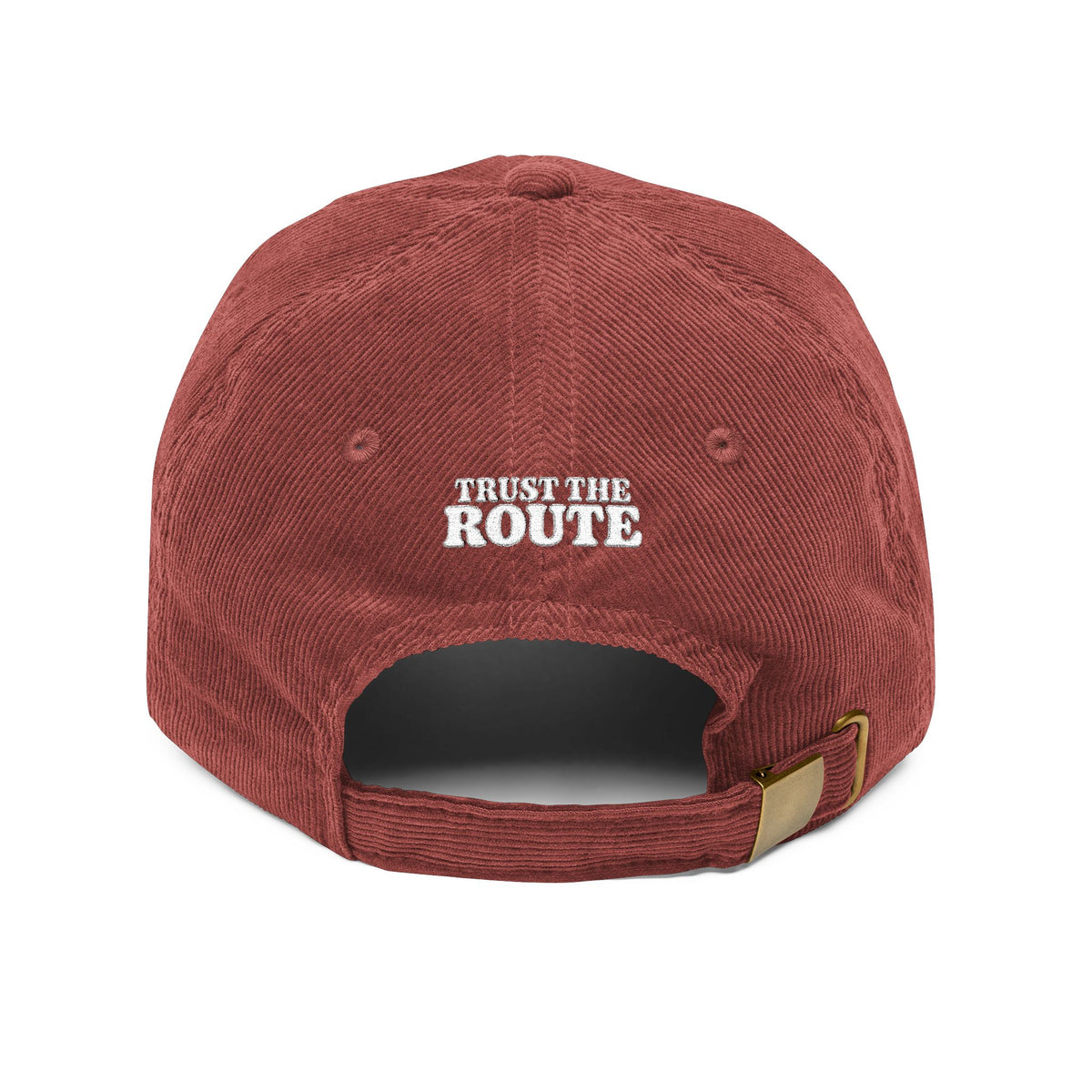 Walk By Faith Embroidered Corduroy Cap - Vintage Inspirational Hat (Trust the Route)
