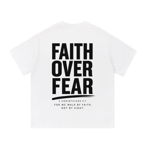 HISWAY Faith Over Fear Bible verse T-shirt
