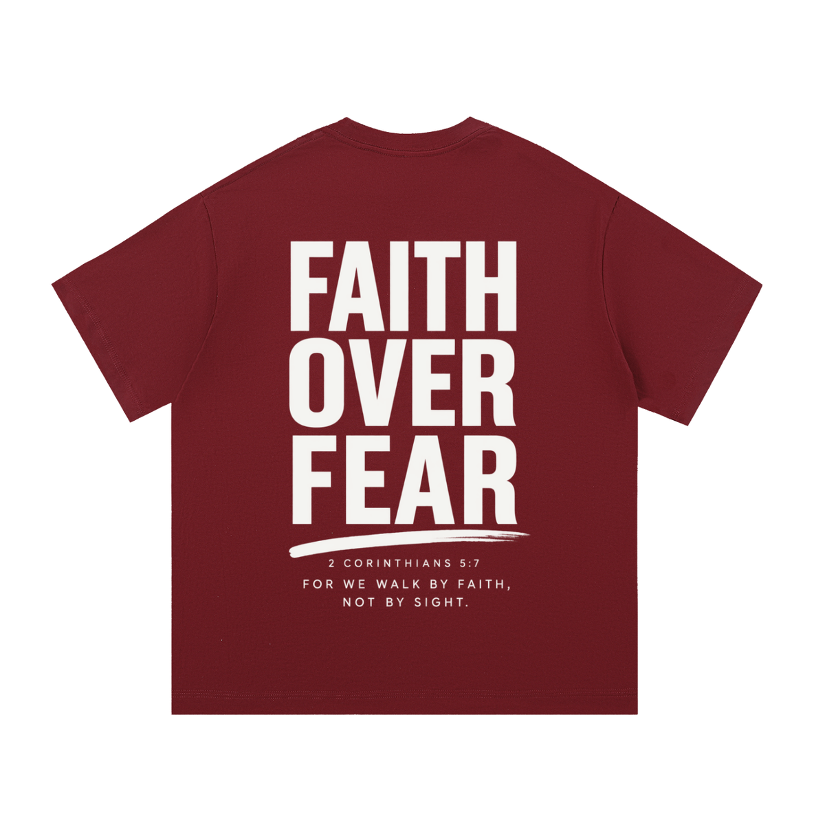HISWAY Faith Over Fear Christian T-shirt inspired by 2 Corinthians 5:7 - product image 5