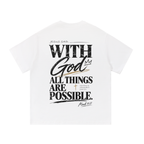 HISWAY With God All Things Are Possible Christian T-shirt inspired by Mark 10:27
