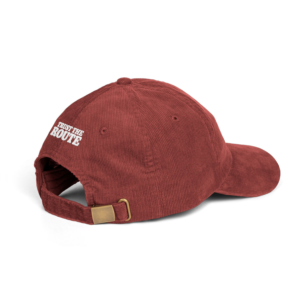 Walk By Faith Embroidered Corduroy Cap - Vintage Inspirational Hat (Trust the Route)