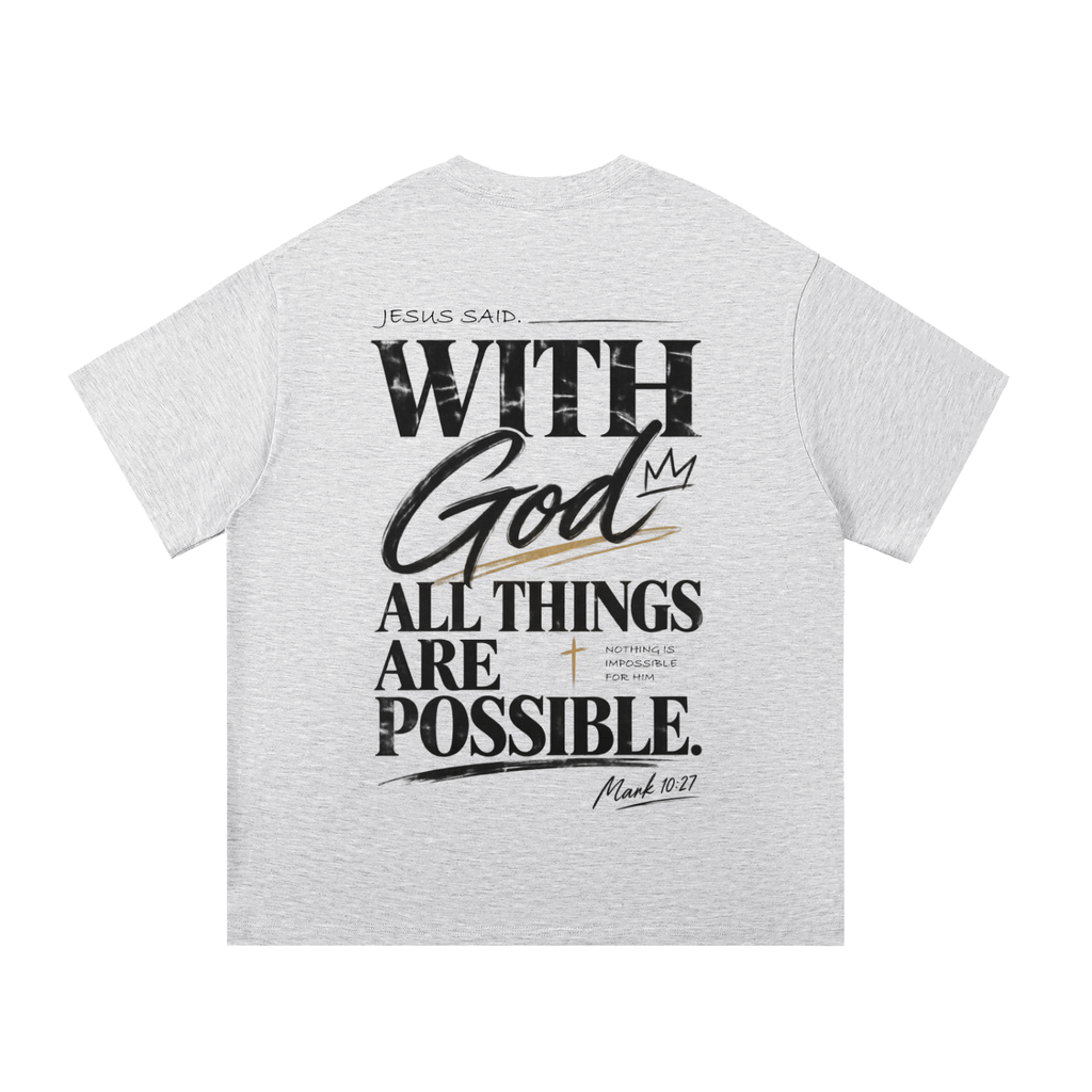 HISWAY With God All Things Are Possible Christian T-shirt inspired by Mark 10:27 - product image 3
