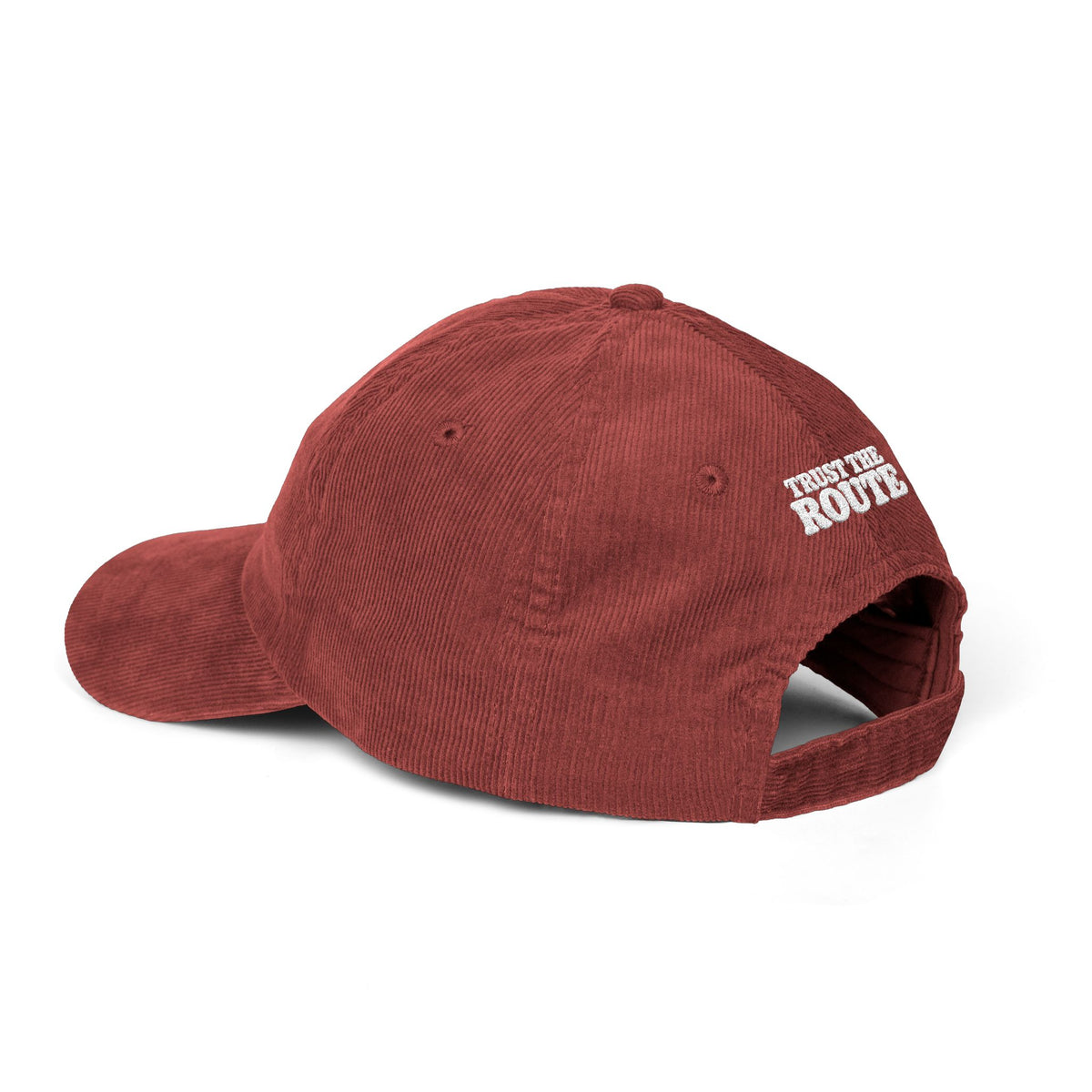 Walk By Faith Embroidered Corduroy Cap - Vintage Inspirational Hat (Trust the Route)