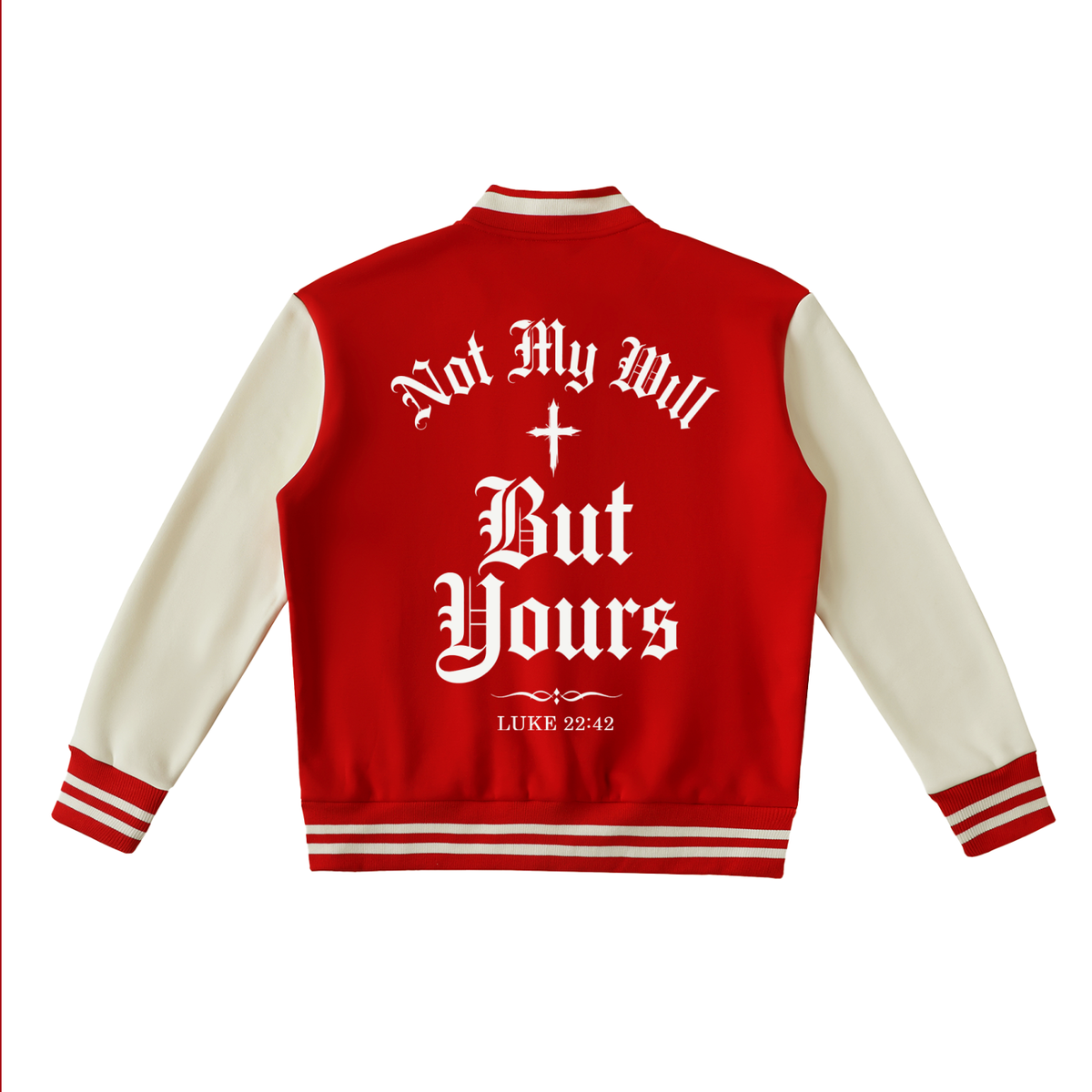 HISWAY Not My Will But Yours Christian varsity jacket inspired by Luke 22:42 - product image 3