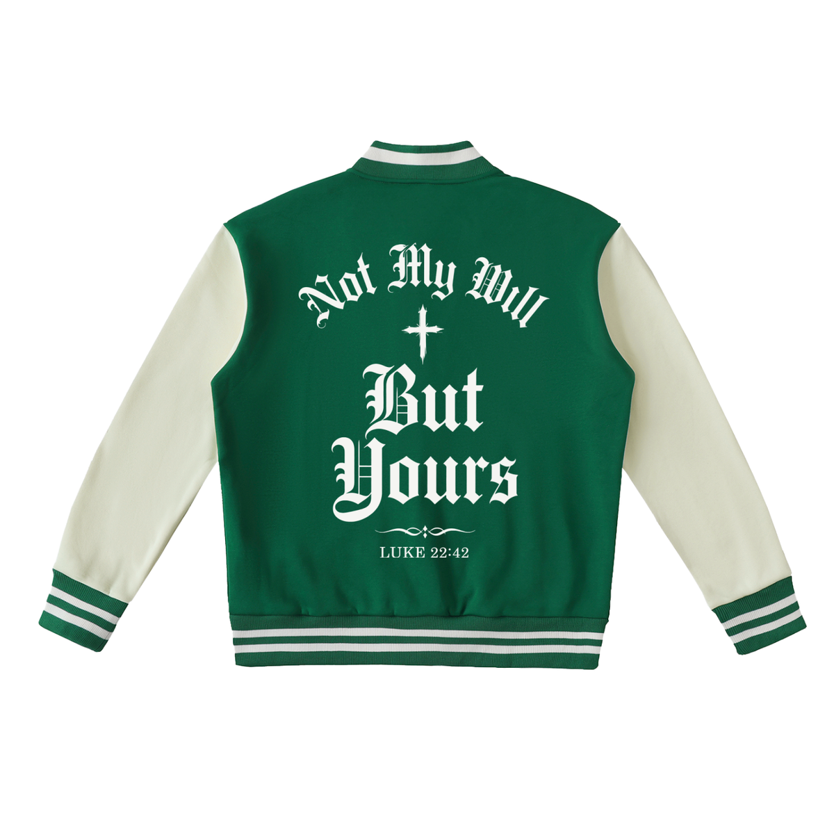 HISWAY Not My Will But Yours Christian varsity jacket inspired by Luke 22:42 - product image 5
