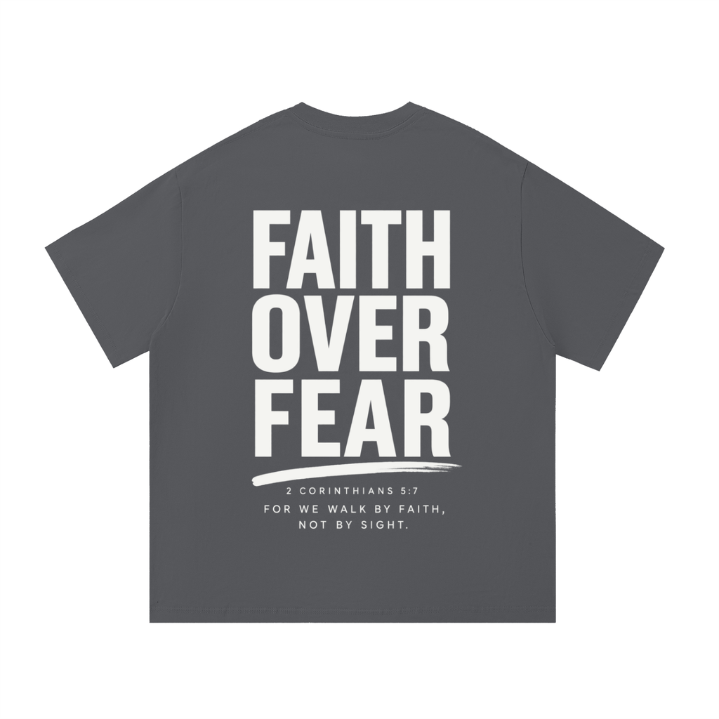 HISWAY Faith Over Fear Christian T-shirt inspired by 2 Corinthians 5:7 - product image 3