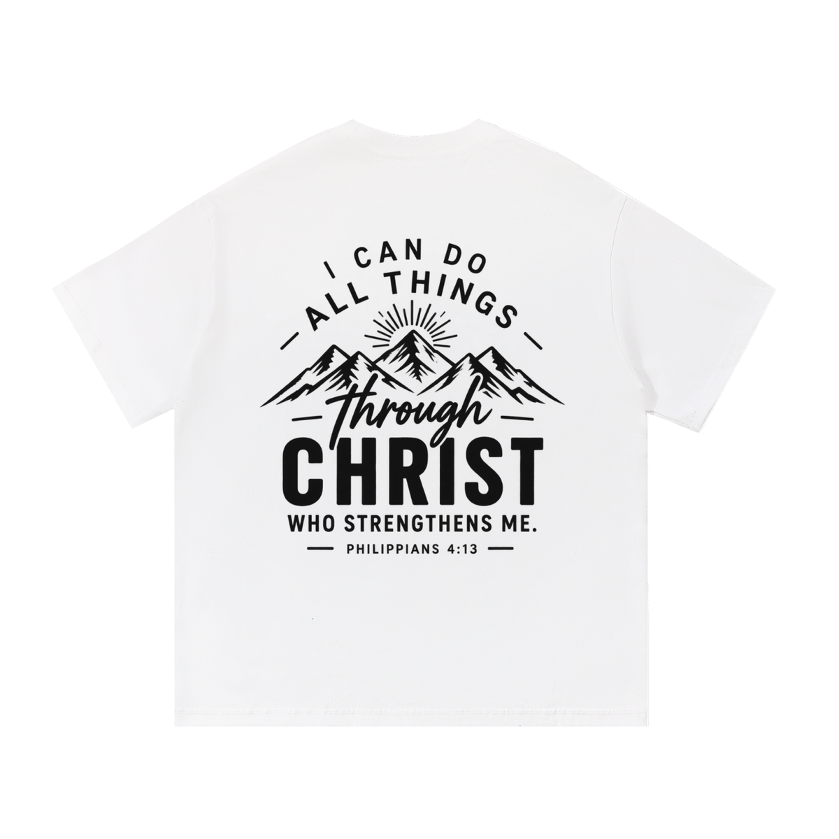 HISWAY Philippians 4:13 Christian T-shirt