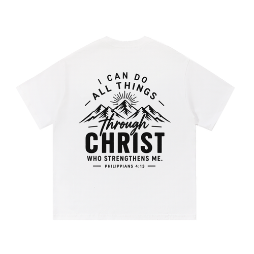 HISWAY Philippians 4:13 Christian T-shirt